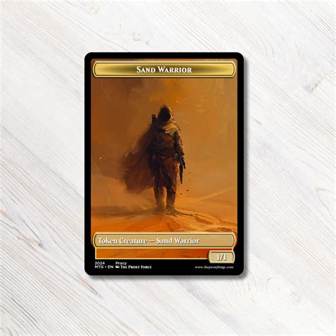 Mtg Proxy Token Sand Warrior Dune