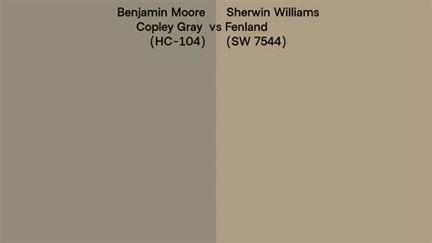 Benjamin Moore Copley Gray Hc 104 Vs Sherwin Williams Fenland Sw