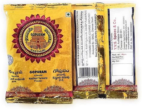 Gopuram Kasturi Turmeric Powder 80 Gm 2 X 40 Gm Pack Pouch