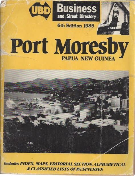 UBD Business And Street Directory 6th Edition 1985 Port Moresby