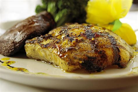 Grilled Sea Bass With Garlic Butter