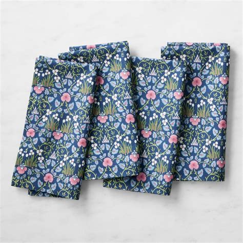 Williams Sonoma X Morris Co Eye Bright Napkins Set Of 4 Williams