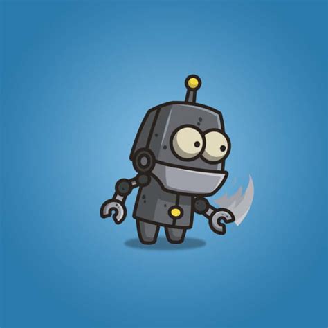 Dumb Robot - 2D Sci-fi Robot Character Sprite | TokeGameArt