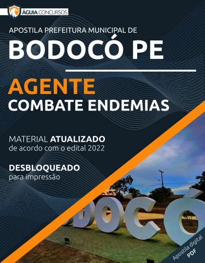 Apostila Agente Combate Endemias Bodocó PE 2022