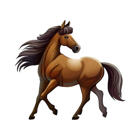 Caballo Vectorial Aislado En Un Fondo Blanco Vector Premium