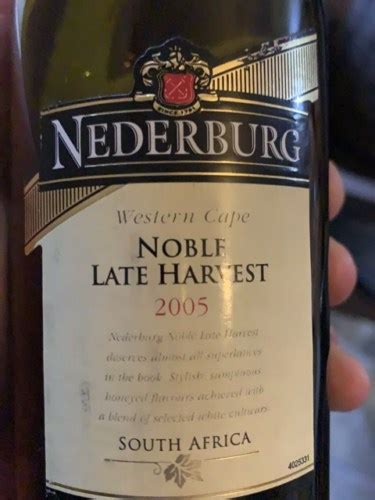 Nederburg Noble Late Harvest Vivino