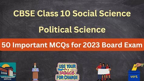 Cbse Board Exam Class Political Science Important Mcqs For