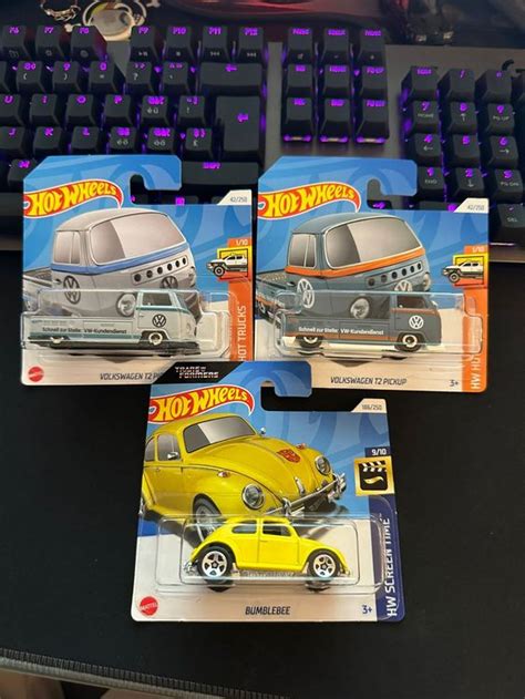 3 Hot Wheels VW T2 Käfer Bumblebee Neu und originalverpackt in Kriegstetten für CHF 12 mit