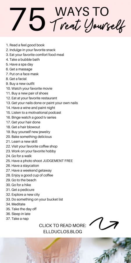 75 Ways To Treat Yourself Artofit