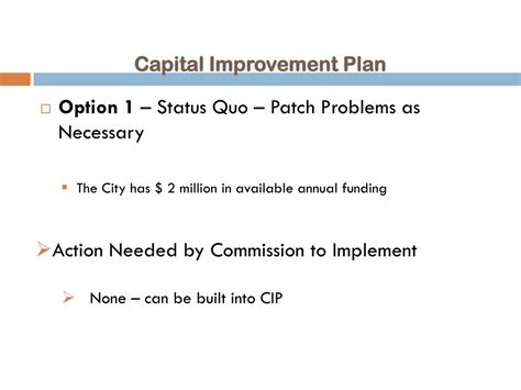 Ppt Capital Improvement Plan Financial Options Powerpoint