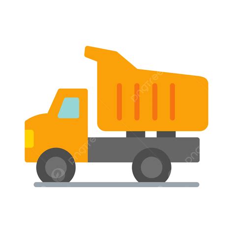 Dumper Truck Flat Icon Vector Dump Dumper Freight Transport PNG And