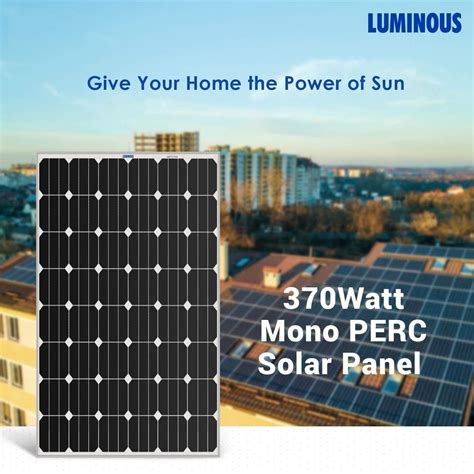 Mono Perc W W Luminous Monocrystalline Solar Panel At Best Price