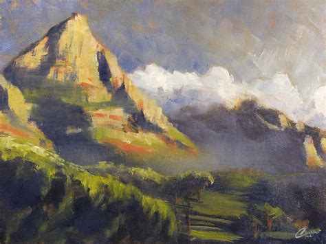 South African Mountain Painting By Christopher Clark Fine Art America