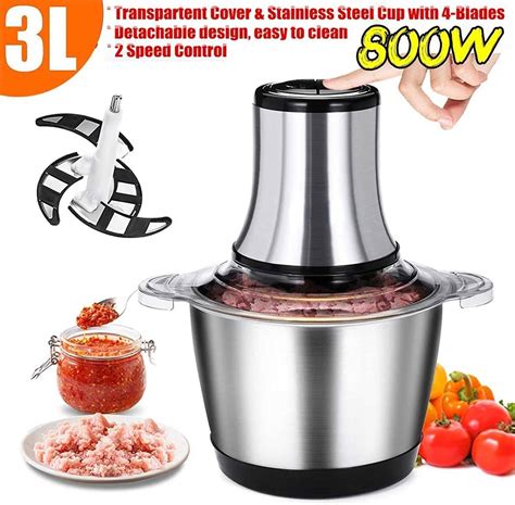 Edcv Meat Mincer Electric Meat Grinder Blender Mincer Mixer Liter