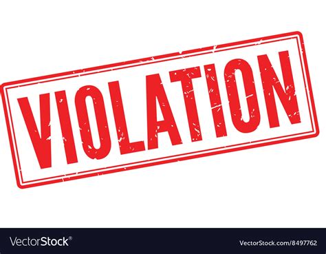 Violation Red Rubber Stamp On White Royalty Free Vector