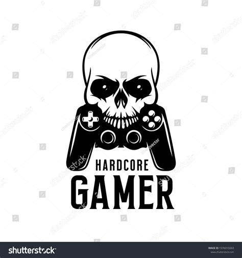 Video Games Related Tshirt Design Hardcore Stock Vector Royalty Free