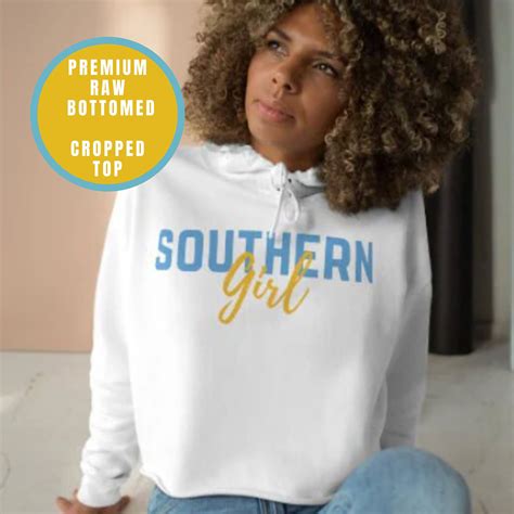 Southern Girl Crop Top Hoodie Southern University Jaguars Shirt Womens Su Jags Sweatshirt