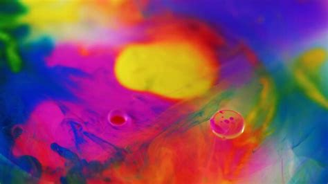 Premium Photo Color Ink Water Oil Bubble Neon Paint Mix Mist