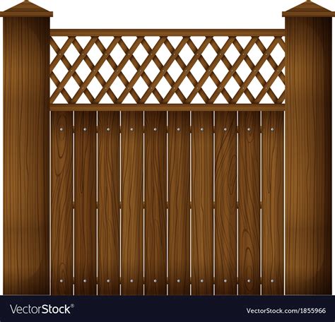 A Wooden Gate Royalty Free Vector Image Vectorstock