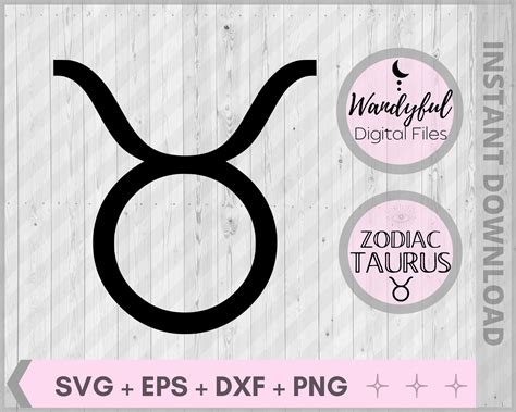 TAURUS Zodiac Sign Taurus Taurus SVG Taurus Clipart Taurus Symbol