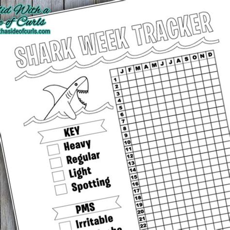 Shark Week Tracker Bullet Journal Printable Pages Etsy