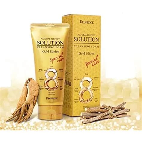 Deoproce Natural Perfect Solution Cleansing Foam Gold Edition 170g