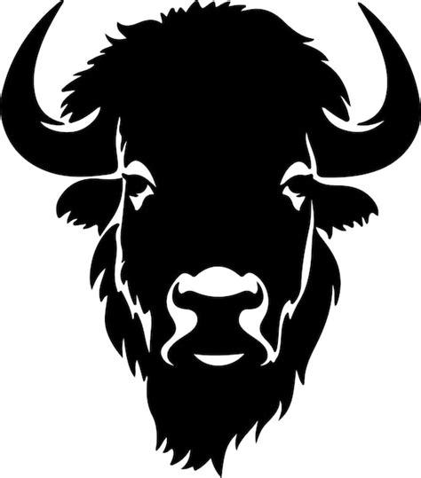 Premium Vector Bison Black Silhouette With Transparent Background