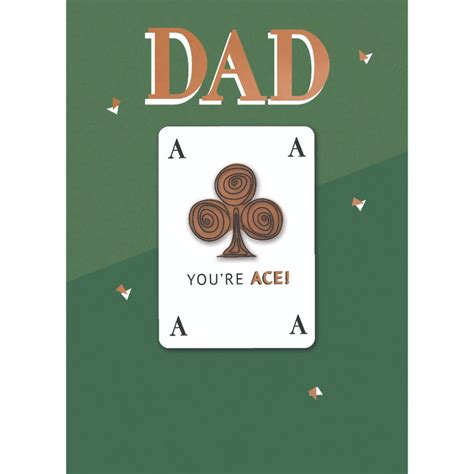 Dad Youre Ace Foiled Embellished Fathers Day Card Love Kates