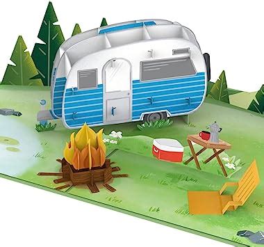 Papercrush Pop Up Karte Camping Mit Wohnwagen 3D Geburtstagskarte