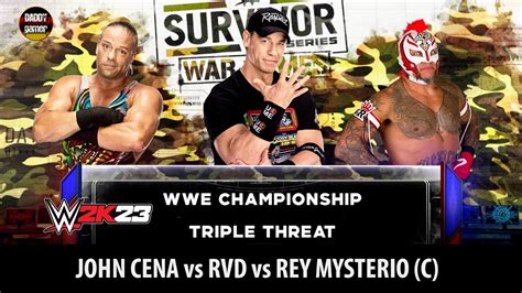 John Cena Vs RVD Vs Rey Mysterio C WWE Championship Match WWE 2K23