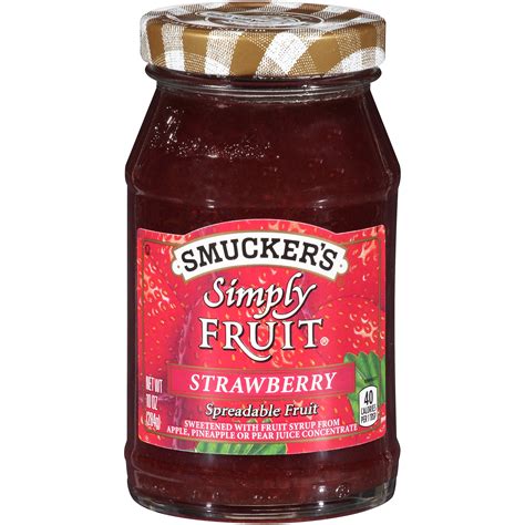 Smuckers Simply Fruit Strawberry Spreadable Fruit Shop Jelly And Jam