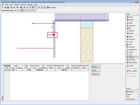 Supports Program Sheeting Check Online Help Geo