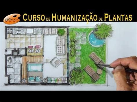 Humanização de Planta Baixa Curso de Desenho IPStudio YouTube