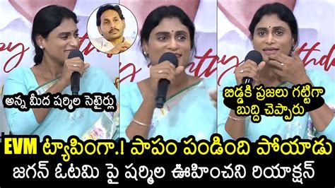 YS Sharmila Hilarious Punches On YS Jagan YS Sharmila Press Meet AP