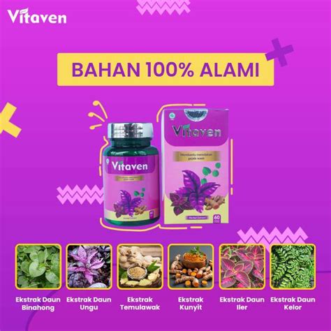 Jual Kapsul Vitaven Obat Wasir Alami Dari Tumbuhan Daun Ungu Di