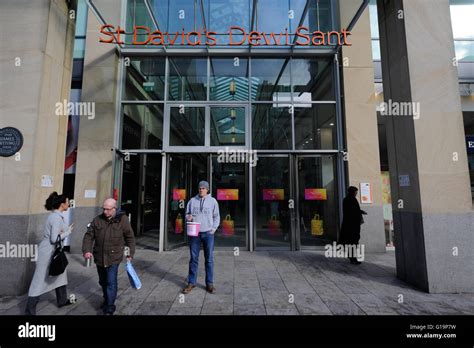 St David's centre Cardiff entrance - Cardiff, United Kingdom Stock ...