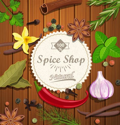 Spice Shop Paper Emblem 332156 Vector Art At Vecteezy