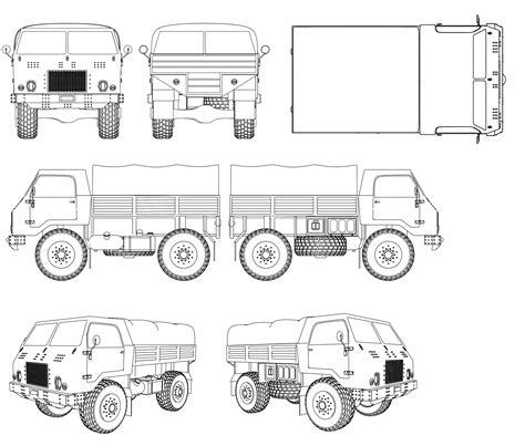 Other Tam 110 Military Vehicle Heavy Truck Blueprints Free Outlines