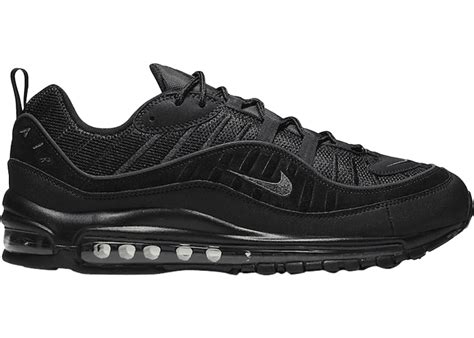 Nike Air Max 98 Black Anthracite Black Sole