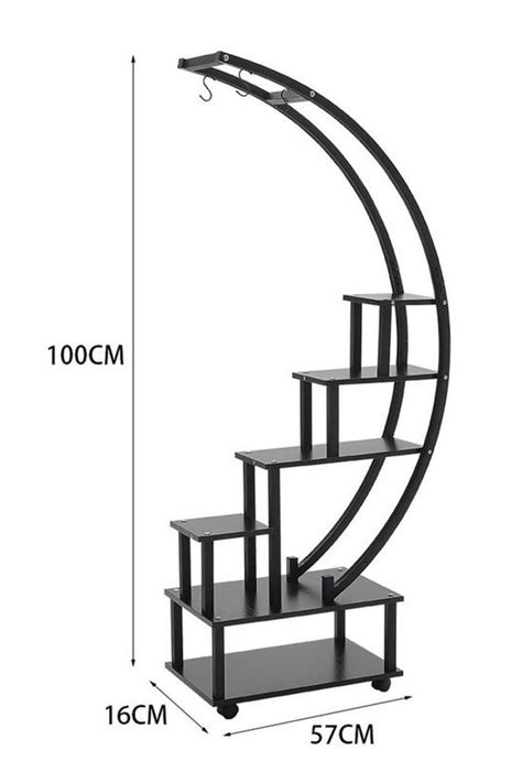 Shelves And Bookcases 2pcs Half Moon Shaped Stand Display Shelf Plant