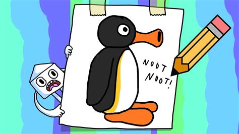 How to Draw Pingu from PBS - YouTube