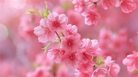 Background Pink Cherry Blossom, Pc Wallpaper, Wallpaper, Cherry Blossoms Background Image And ...