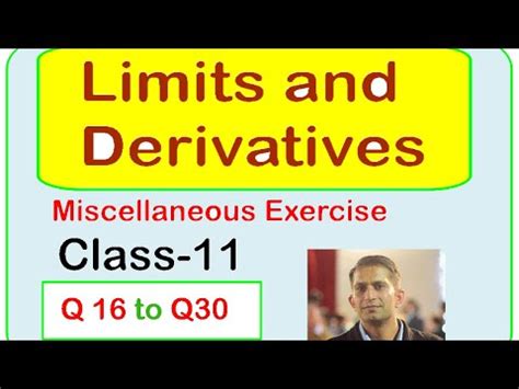 Limit And Derivatives Class Miscellaneous Exercise Solution Q