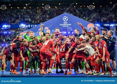 Madrid Spain May Liverpool Players Celebrate Their Winning