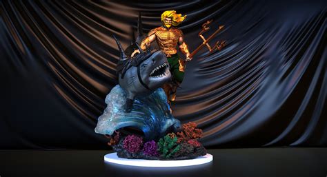 Aquaman And Shark 3d Model By 3dmodeldesigner