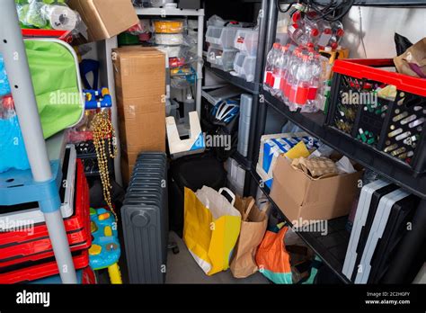 Cluttered Storage Room With Too Much Stuff Stock Photo Alamy