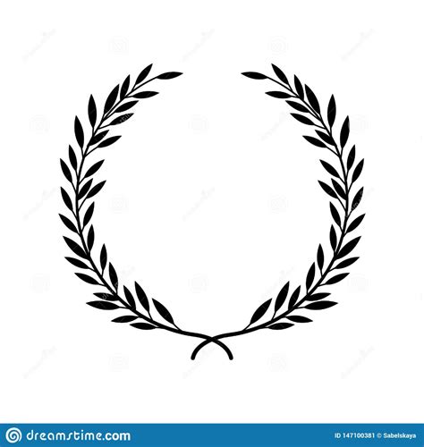 Greek Laurel Or Olive Winner Award Wreath Or Leaf Frame Vector Isolated