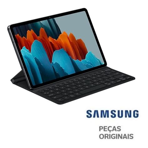 Capa Teclado Samsung Slim Tab S8 Tab S7 Preta Parcelamento Sem Juros