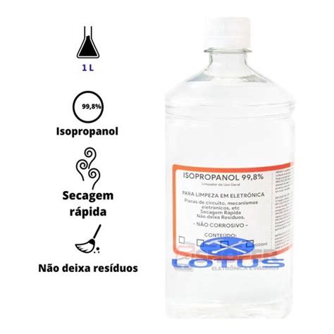 Litro Alcool Isopropylico Puro Limpador De Uso Geral Submarino