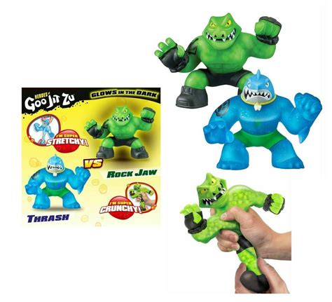 Heroes Of Goo Jit Zu 2 Pack Of Glow In The Dark Action Figures Thrash